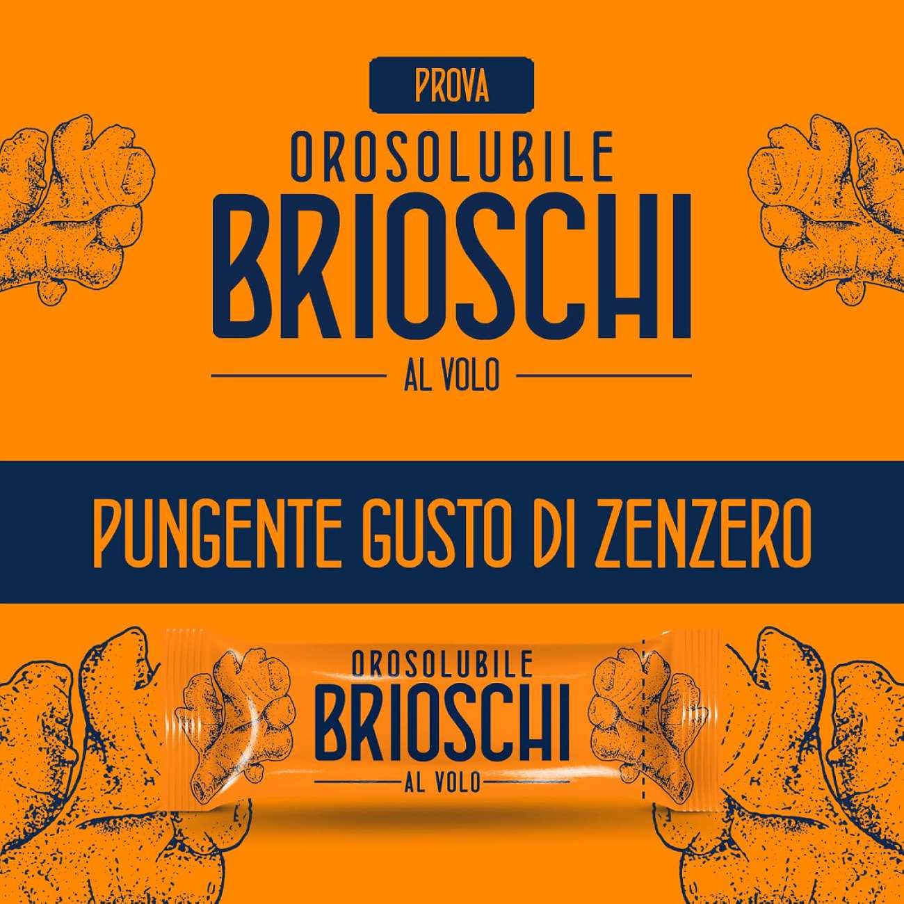 Растворимое жевательное средство для пищеварения BRIOSCHI Zenzero, 15 шт.