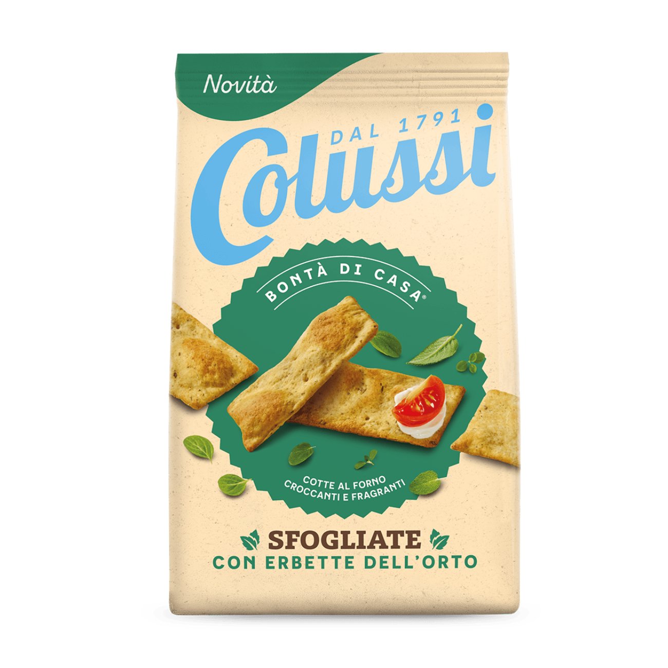 Sluoksniuotos tešlos užkandis COLUSSI Sfogliate Erbe, 170g