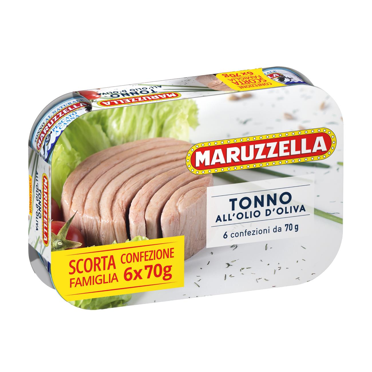 Tunas alyvuogių aliejuje MARUZZELLA Tonno Olio di Oliva, 6 x 90g
