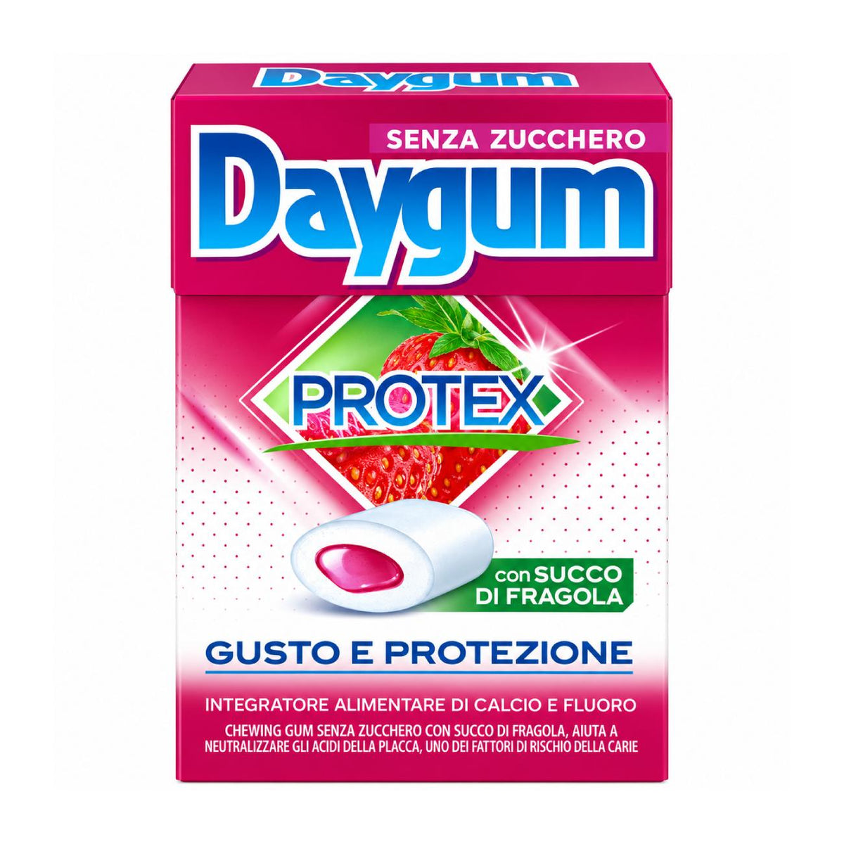 Жевательная резинка без сахара с клубничным соком DAYGUM Protex