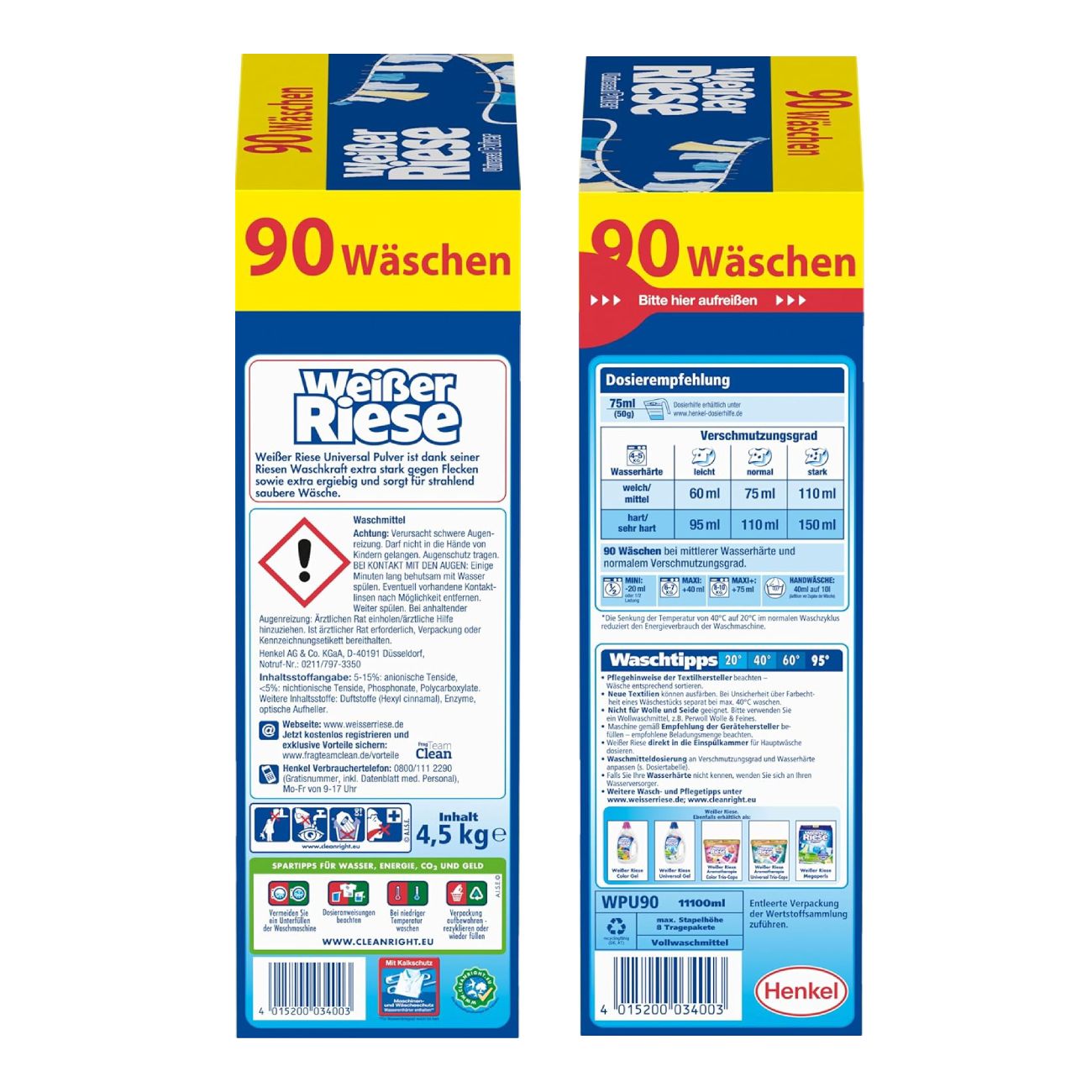 Washing powder Universal Pulver, 90MR