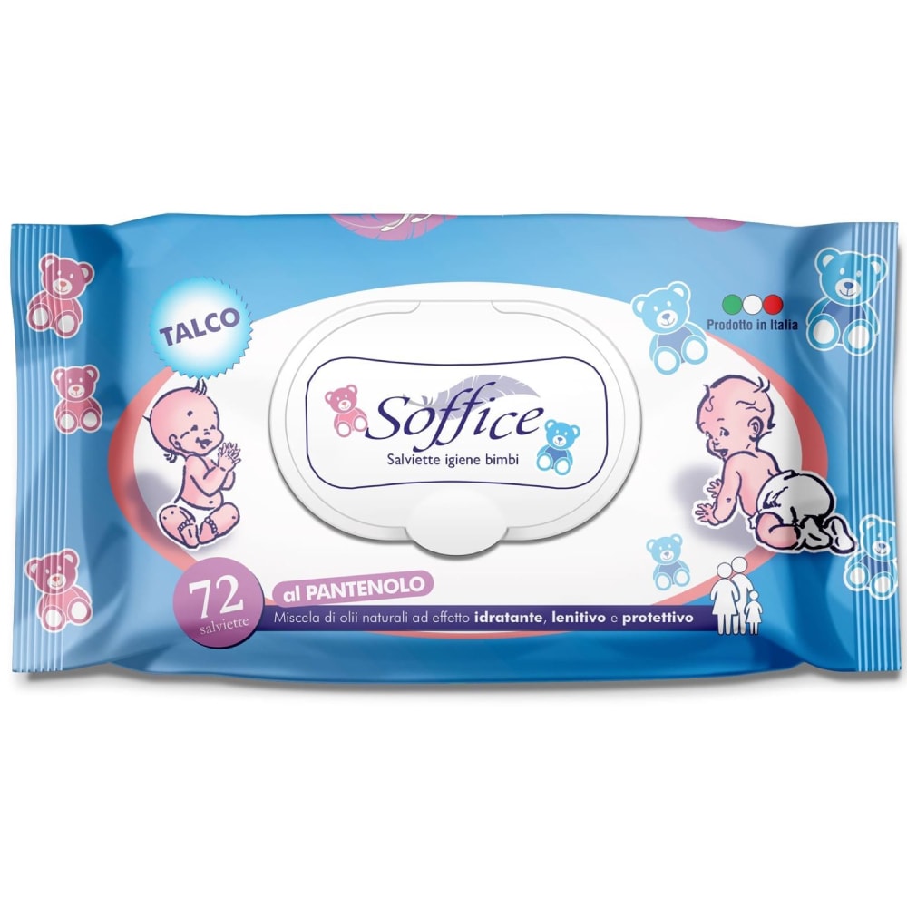 Drėgnos servetėlės SOFFICE Talco, 72 vnt.