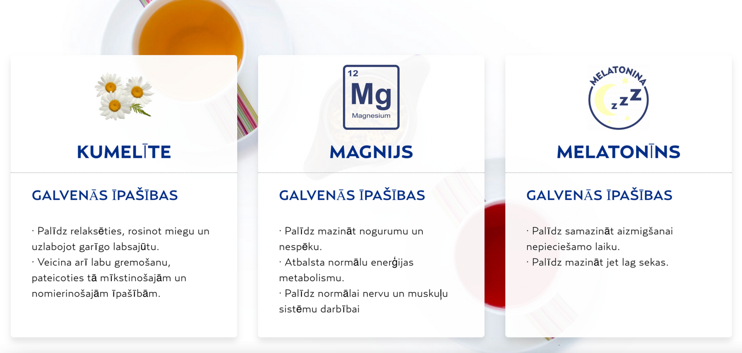 Чай ромашковый растворимый с мелатонином и магнием BONOMELLI, 16 шт.