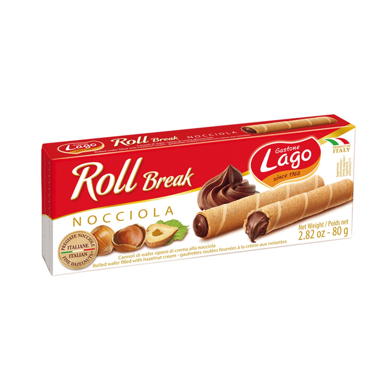 Waffle rolls Nocciola, 80g