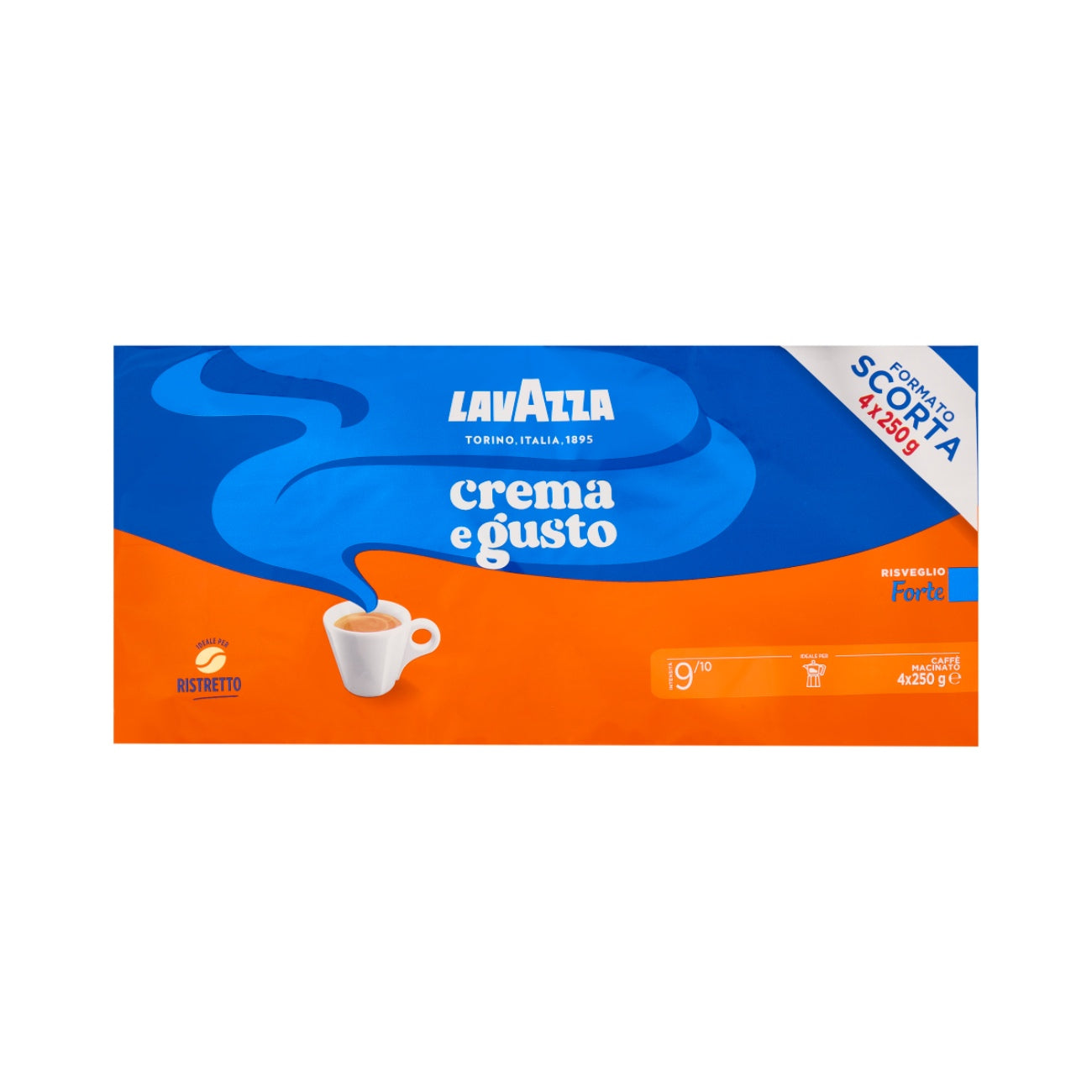Ground coffee Crema e Gusto Forte, 4 x 250g