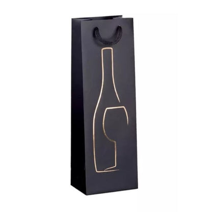 Paper bag with handles for 1 wine bottle