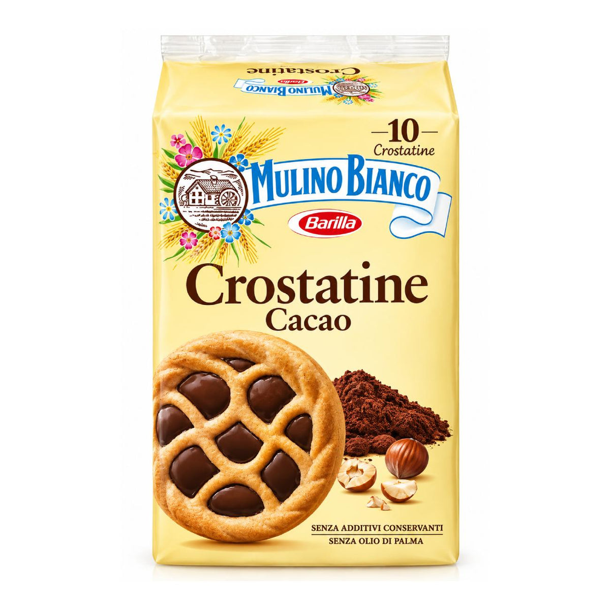 Печенье с кремом из фундука и какао MULINO BIANCO Crostatine Cacao, 400г
