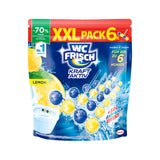 Toilet block Kraft-Aktiv Lemon, 6x50g