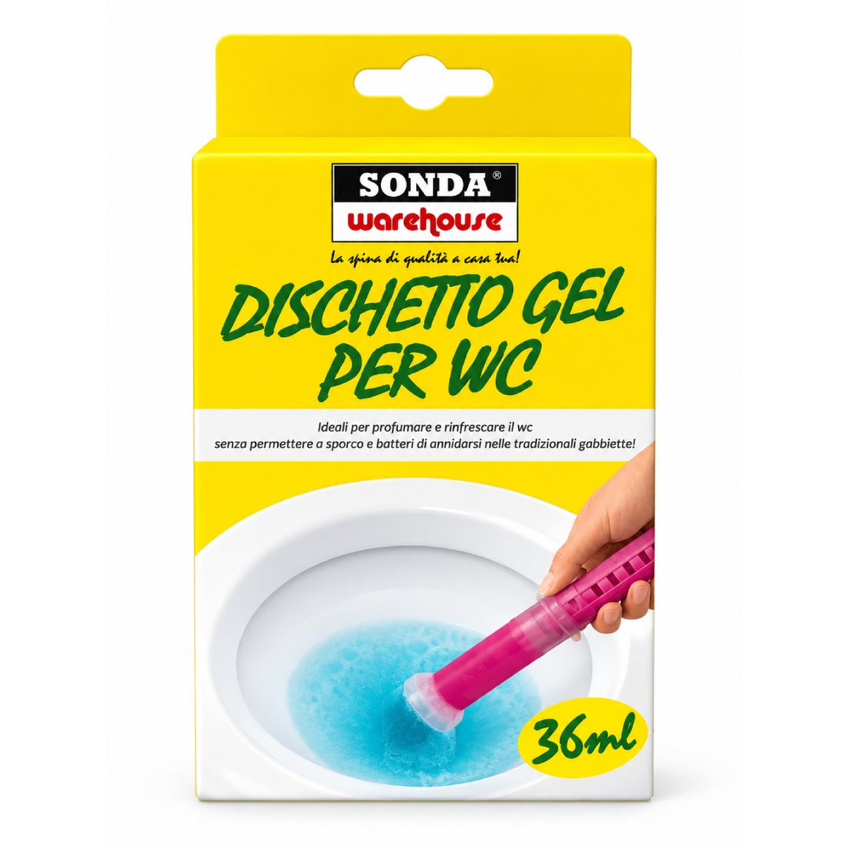 WC diskai podui su aplikatoriumi SONDA Limone, 36 ml