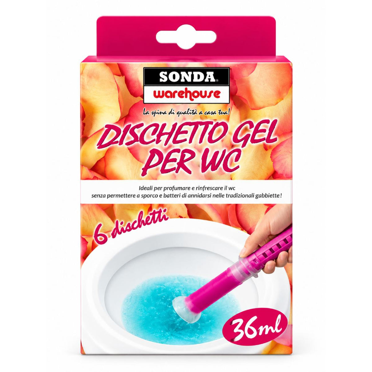 WC diskai podui su aplikatoriumi SONDA Rosa, 36 ml