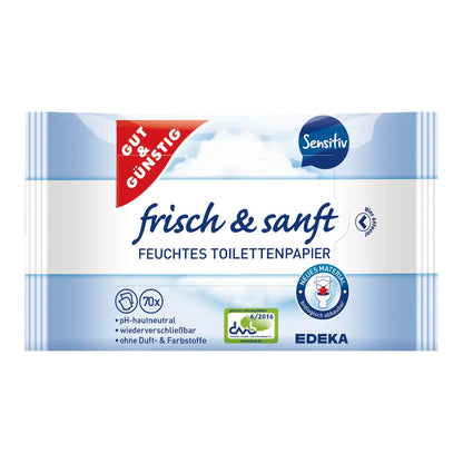 Влажная туалетная бумага, 2х70шт